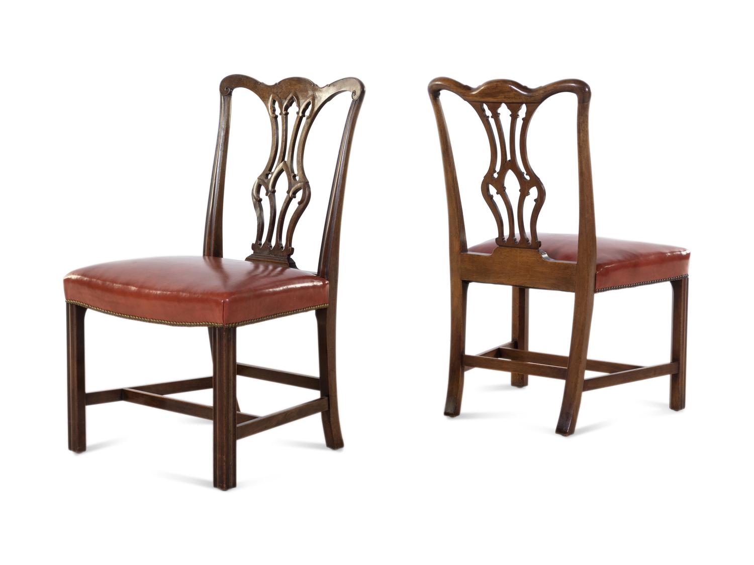 A Set of Eight George III Style Mahogany Dining Chairs