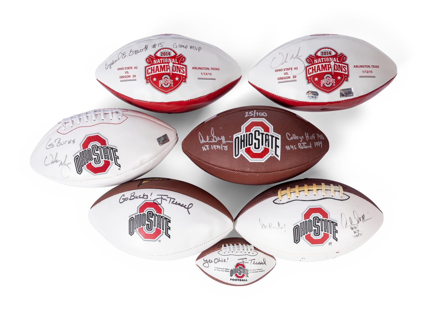 A Large Group of Ohio State University Football Signed Autograph Memorabilia
