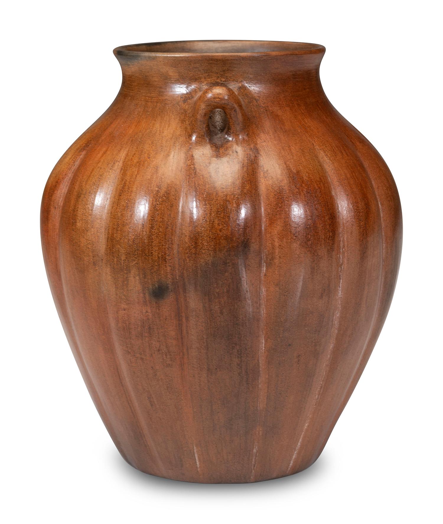 Fluted Pottery Jar