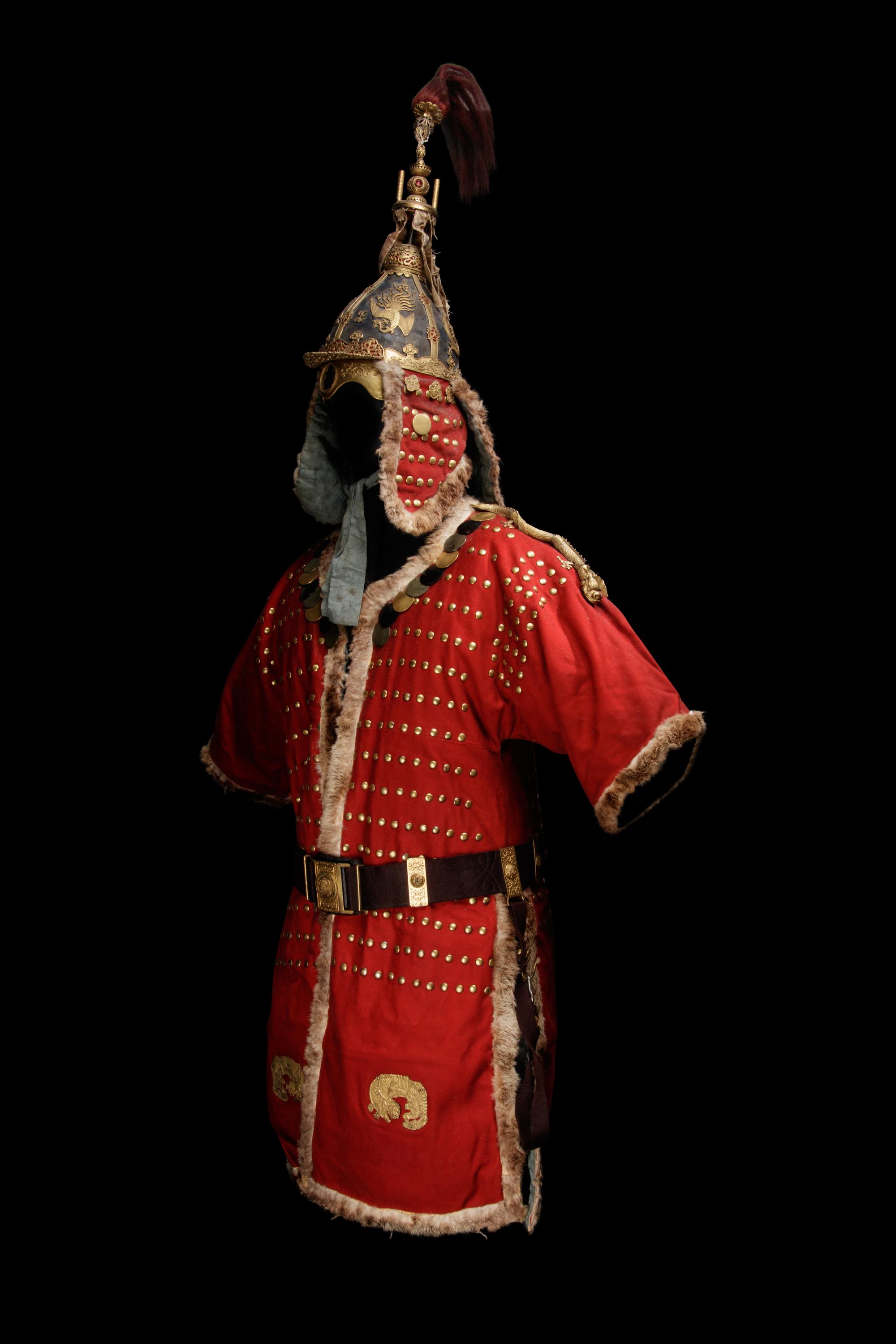 A Set of Korean Joseon Dynasty Studded Armor and Helmet