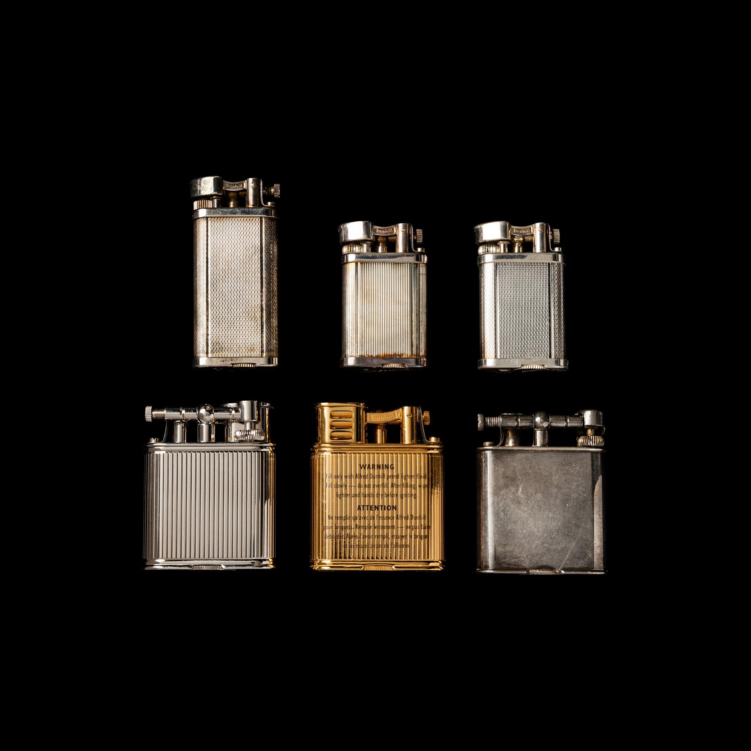 Six Alfred Dunhill Lighters