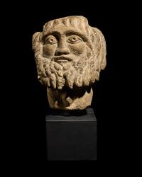 A Coptic Limestone Bust of Zeus