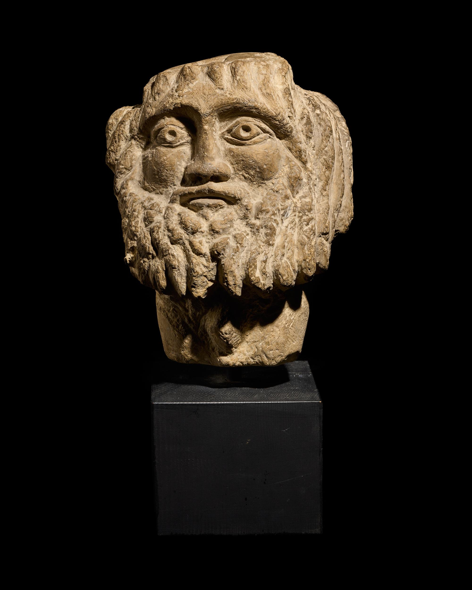 A Coptic Limestone Bust of Zeus