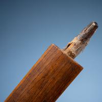 Sioux Quilled Pipe Stem, with Inlaid Catlinite Bowl