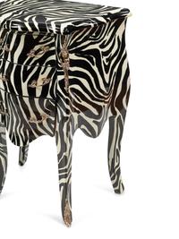 A Pair of Louis XV Style Zebra-Pattern Bedside Commodes