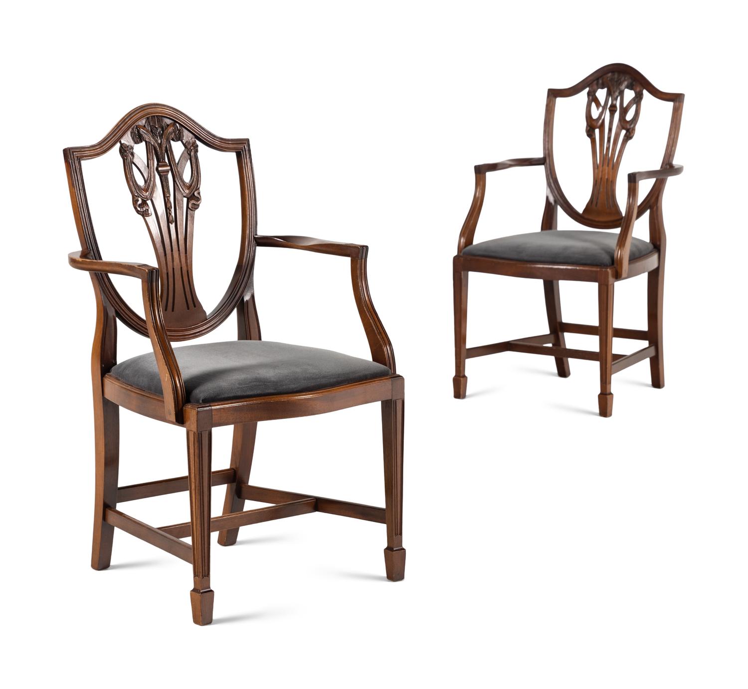 A Pair of George III Style Armchairs