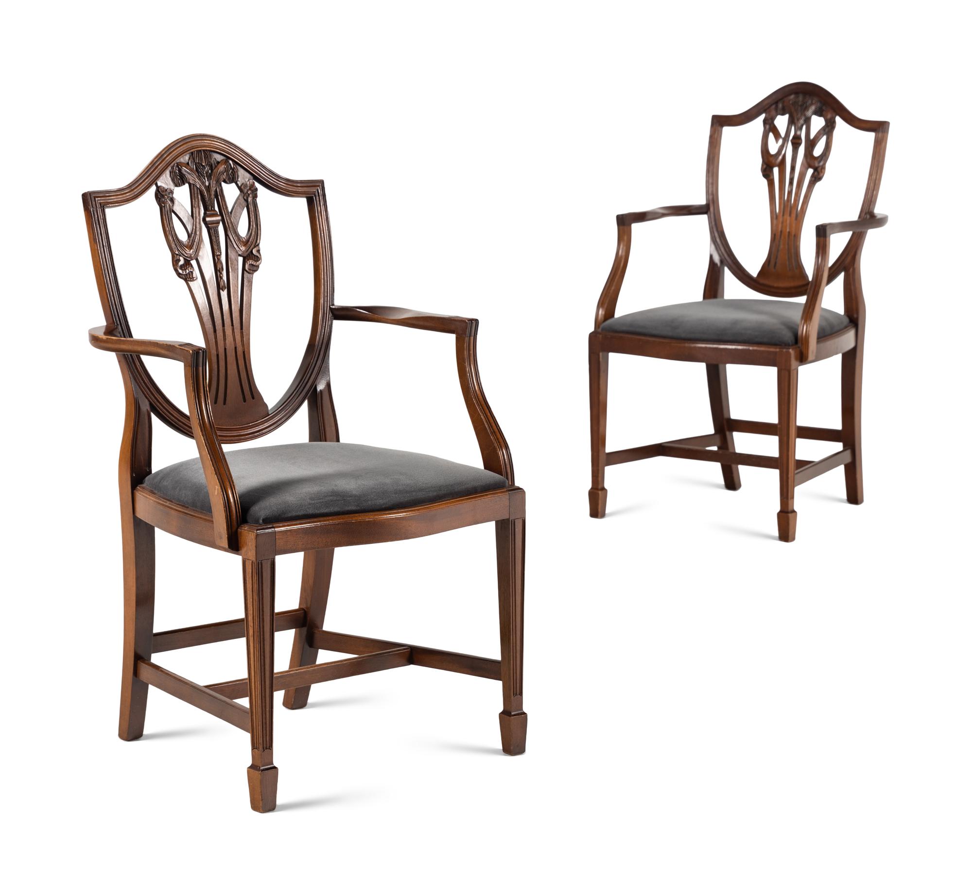 A Pair of George III Style Armchairs