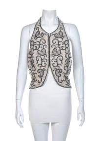 Two Beaded Tops: Badgley Mischka and J&M Costumers Hollywood, 1990-2000s No size label