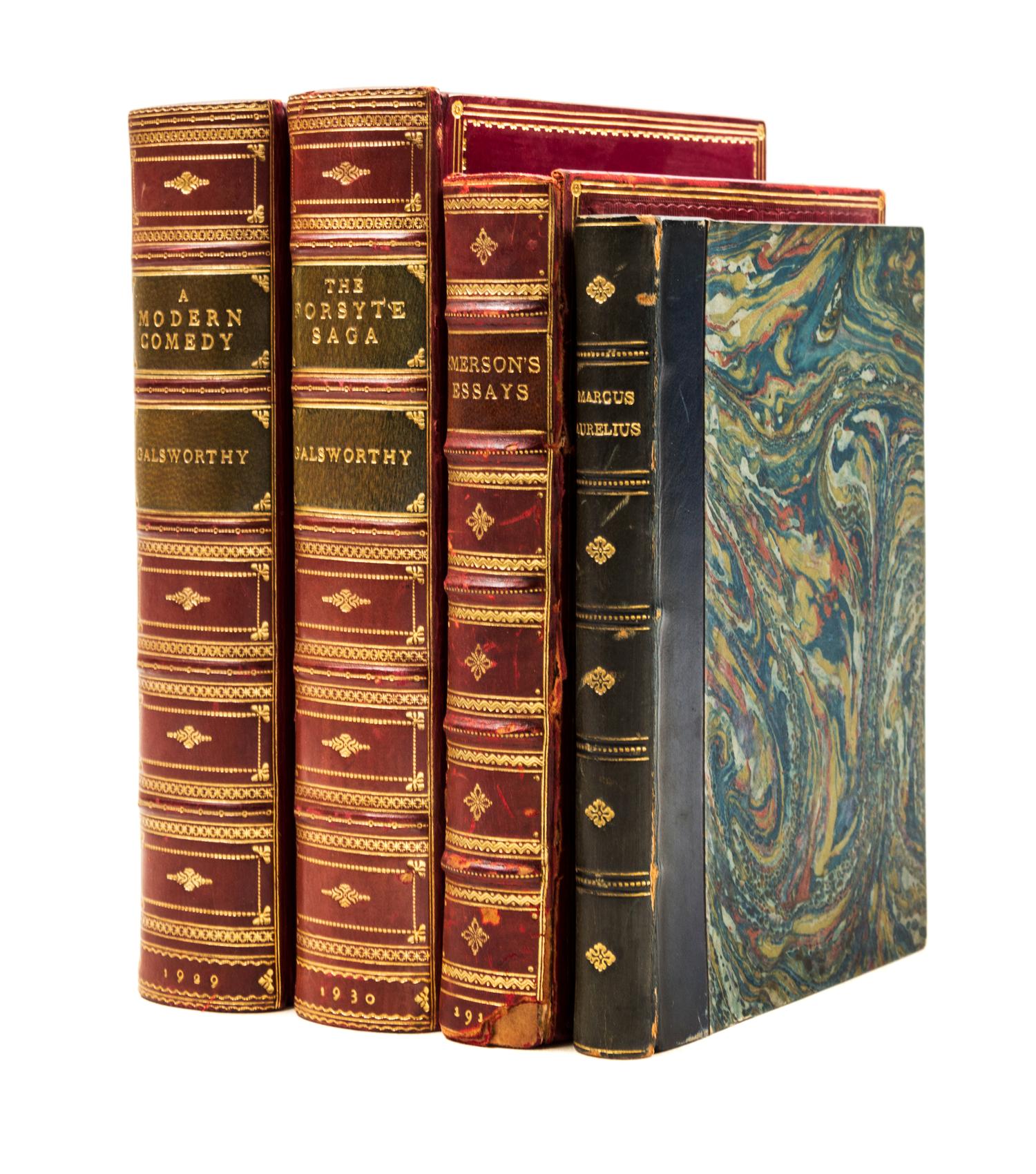 (BINDINGS). Four books bound by Sangorski and Sutcliff.