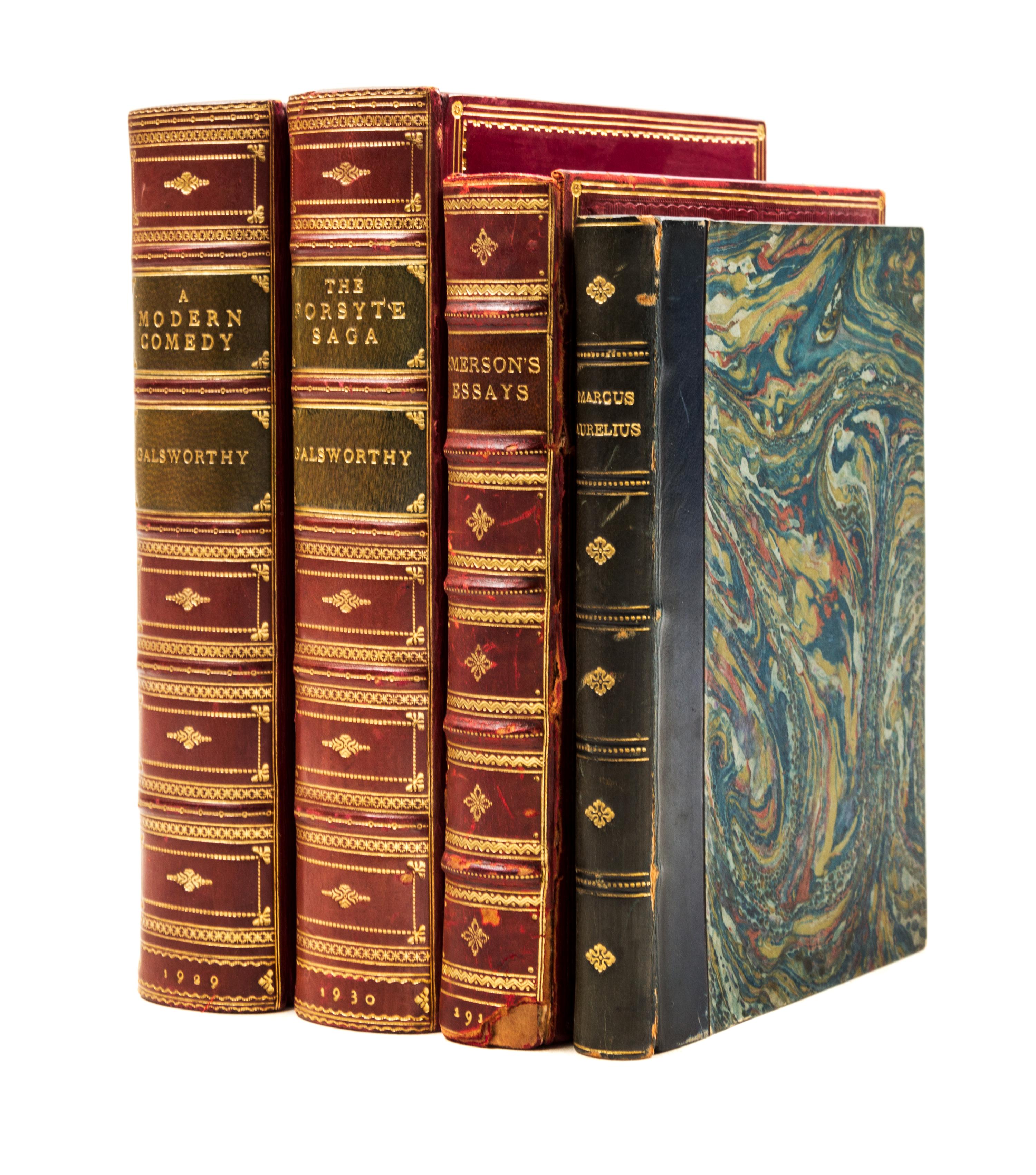 (BINDINGS). Four books bound by Sangorski and Sutcliff.