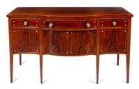 A Federal Style Mahogany Sideboard Height 37 3/4 x width 64 7/8 x depth 24 3/8 inches. — LATE 19TH/EARLY 20TH CENTURY