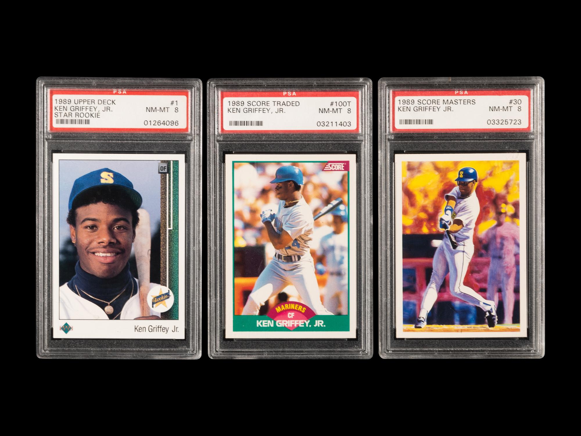 A Group of 12 Ken Griffey Jr. PSA Graded Rookie Cards,