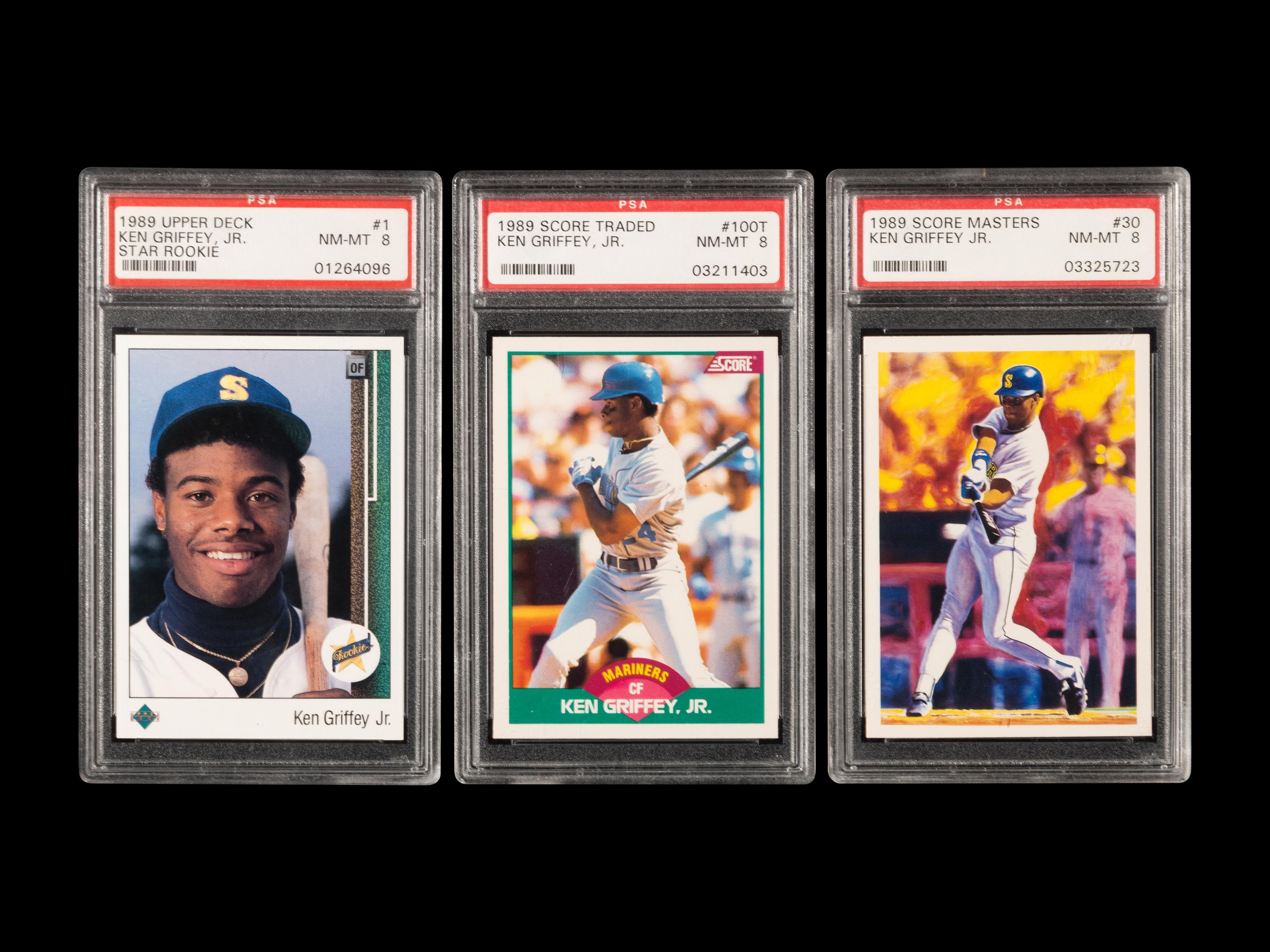 A Group of 12 Ken Griffey Jr. PSA Graded Rookie Cards,