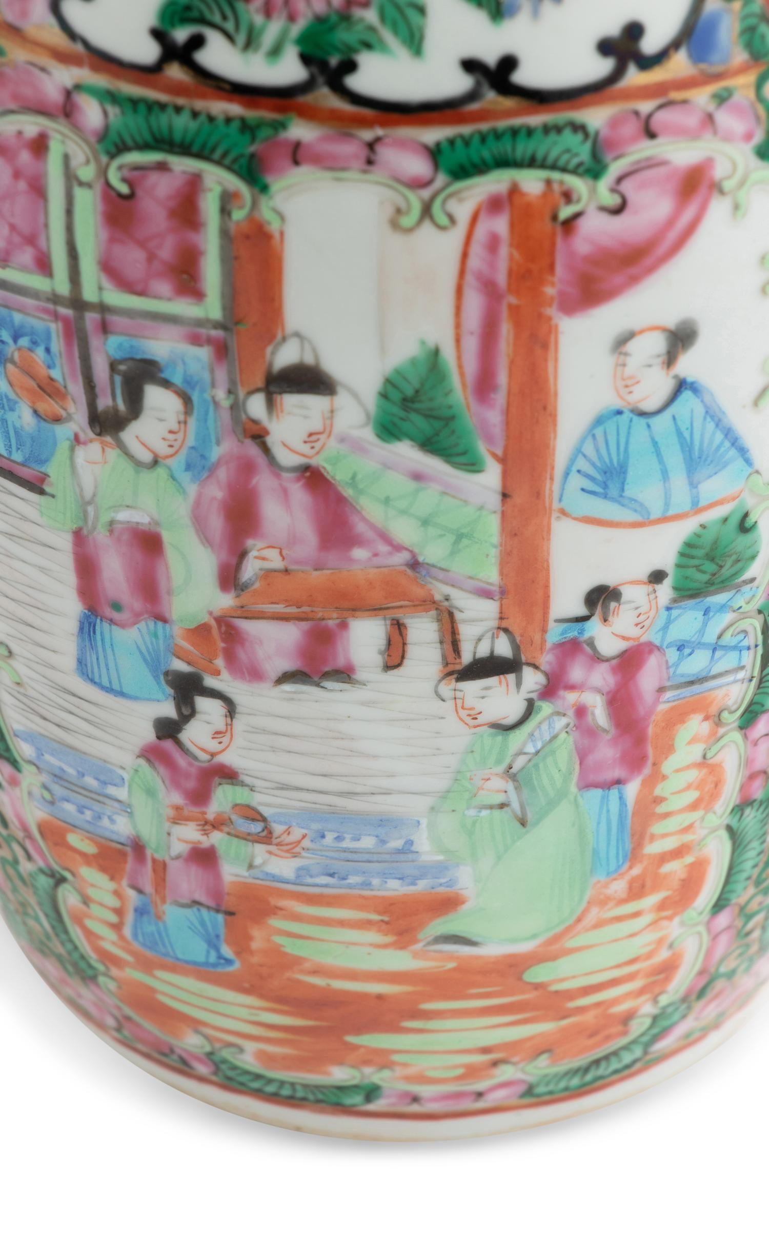 Five Rose Medallion Porcelain Articles