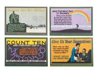 Twelve Motivational 'Action Poster' Lithograph Cards