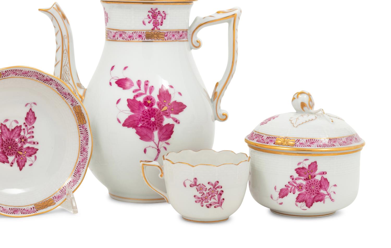 A Herend Porcelain Coffee Service