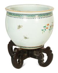 A Chinese Export Enameled Porcelain Jardinière
