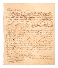 [ENSLAVEMENT & ABOLITION]. Legal document detailing funds to be divided among the enslaved persons of the deceased enslaver, Edmund C. Townsend of Madison County, AL. 30 July 1853.