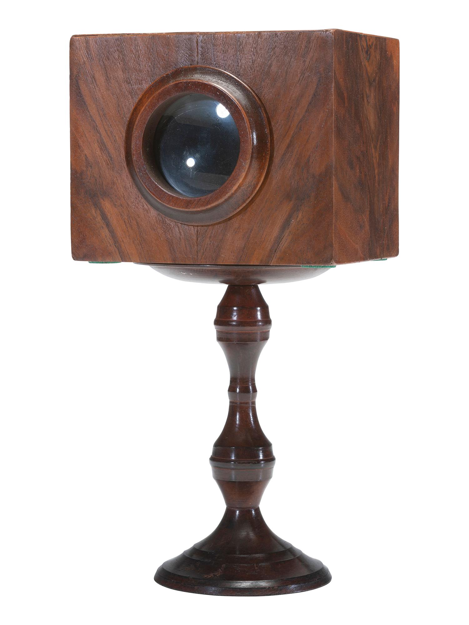 [CAMERAS]. Replica miniature drawer-style Camera Obscura by Robert Lisle, 1977.