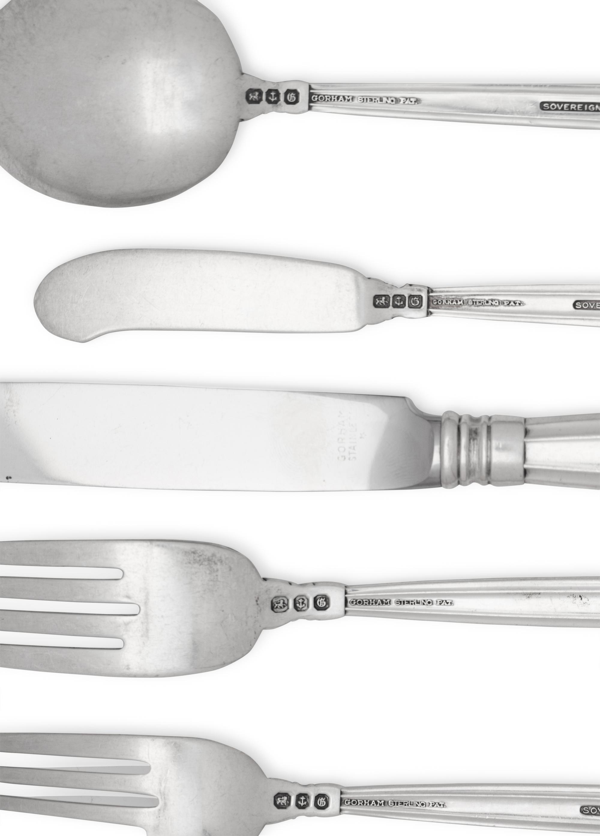 An American Silver Flatware Service