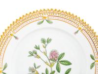 A Set of Fourteen Royal Copenhagen Flora Danica Bread Plates