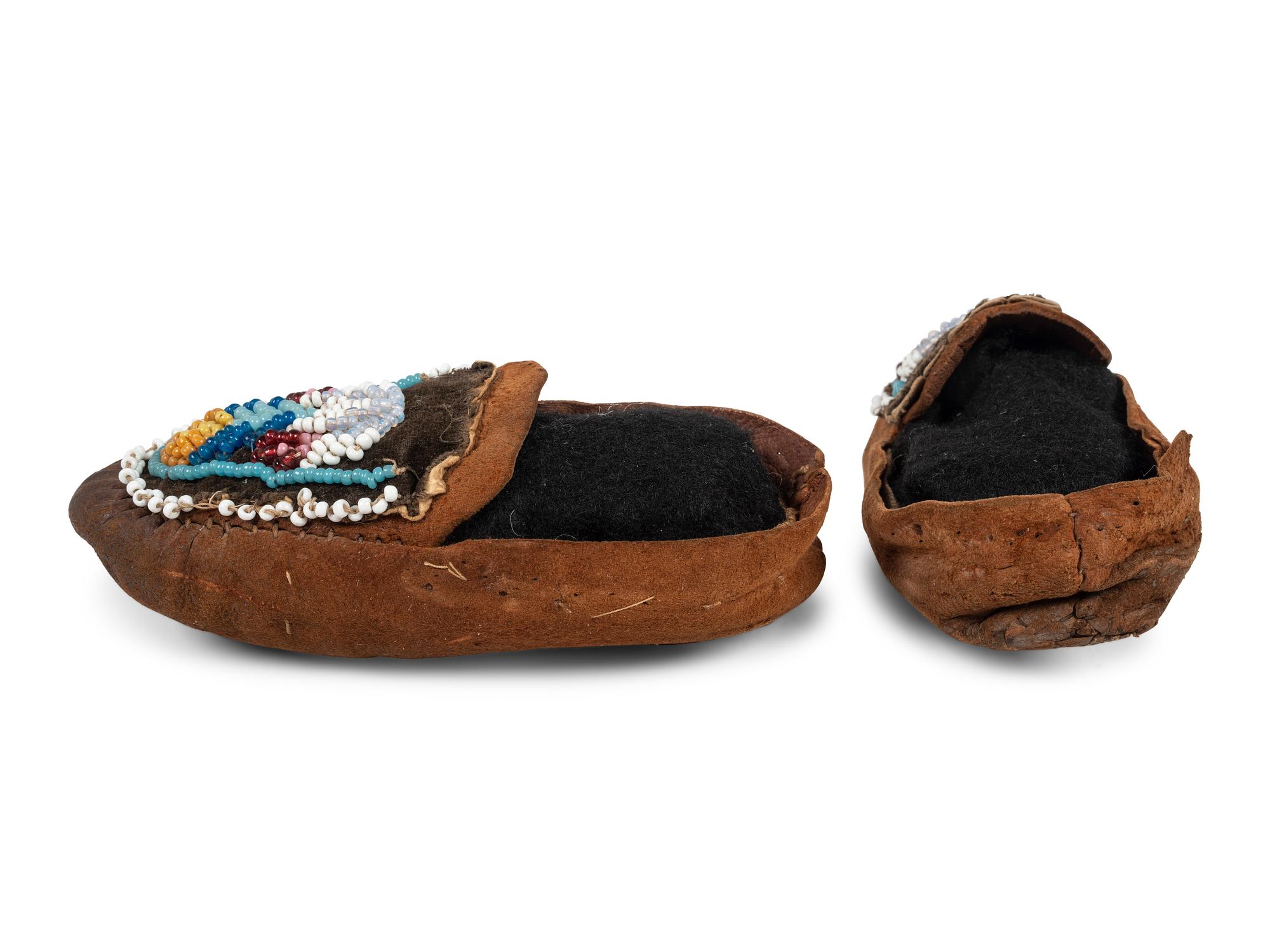 Toddler's Beaded Hide Moccasins