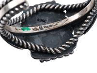 Navajo Sterling Silver and Kingman Turquoise Cuff Bracelet