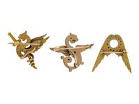 COLLECTION OF YELLOW GOLD BROOCHES