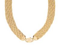 YELLOW GOLD BRAIDED NECKLACE