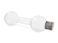 A Silver-Plate Mounted Glass 'Dumbbell' Cocktail Shaker