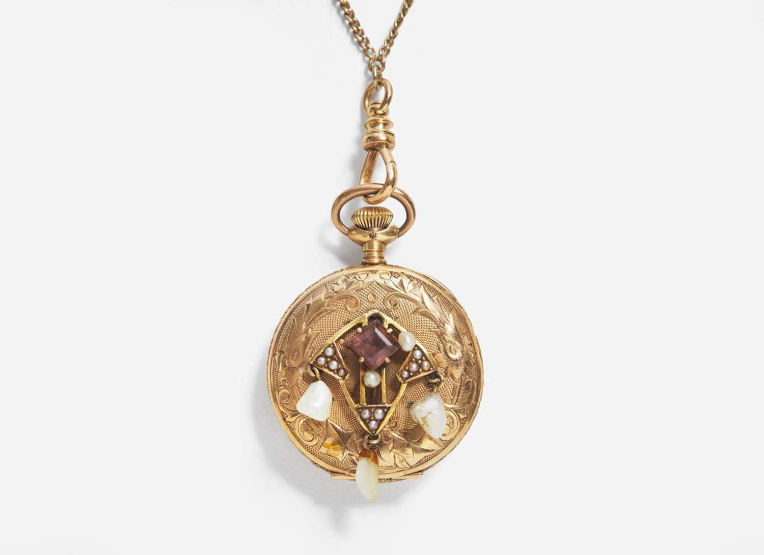 A 14K Gold Ladies Hampden Pocket Watch