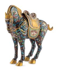 A Chinese Cloisonné Model of a Horse