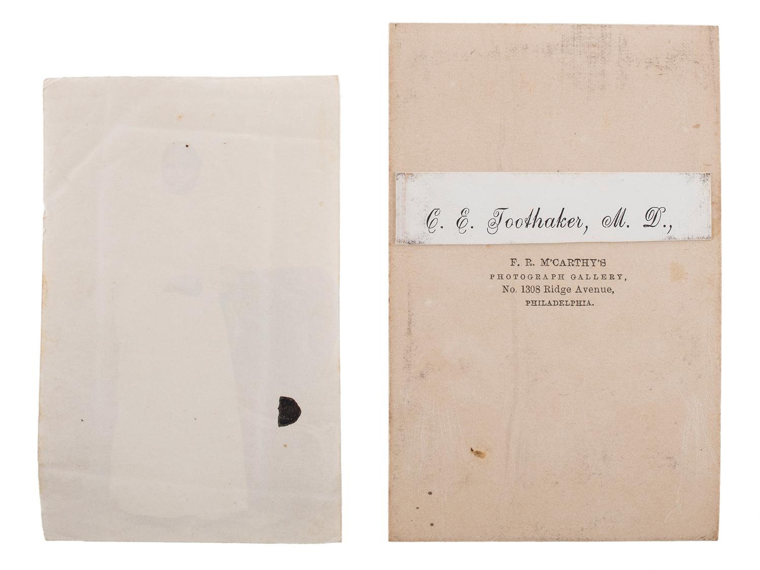 [TRUTH, Sojourner (1797-1883)]. CDV of Sojourner Truth with flowers. Uncredited: Michigan, 1864.