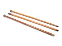 Three English Metal-Mounted Doctor's System Walking Sticks