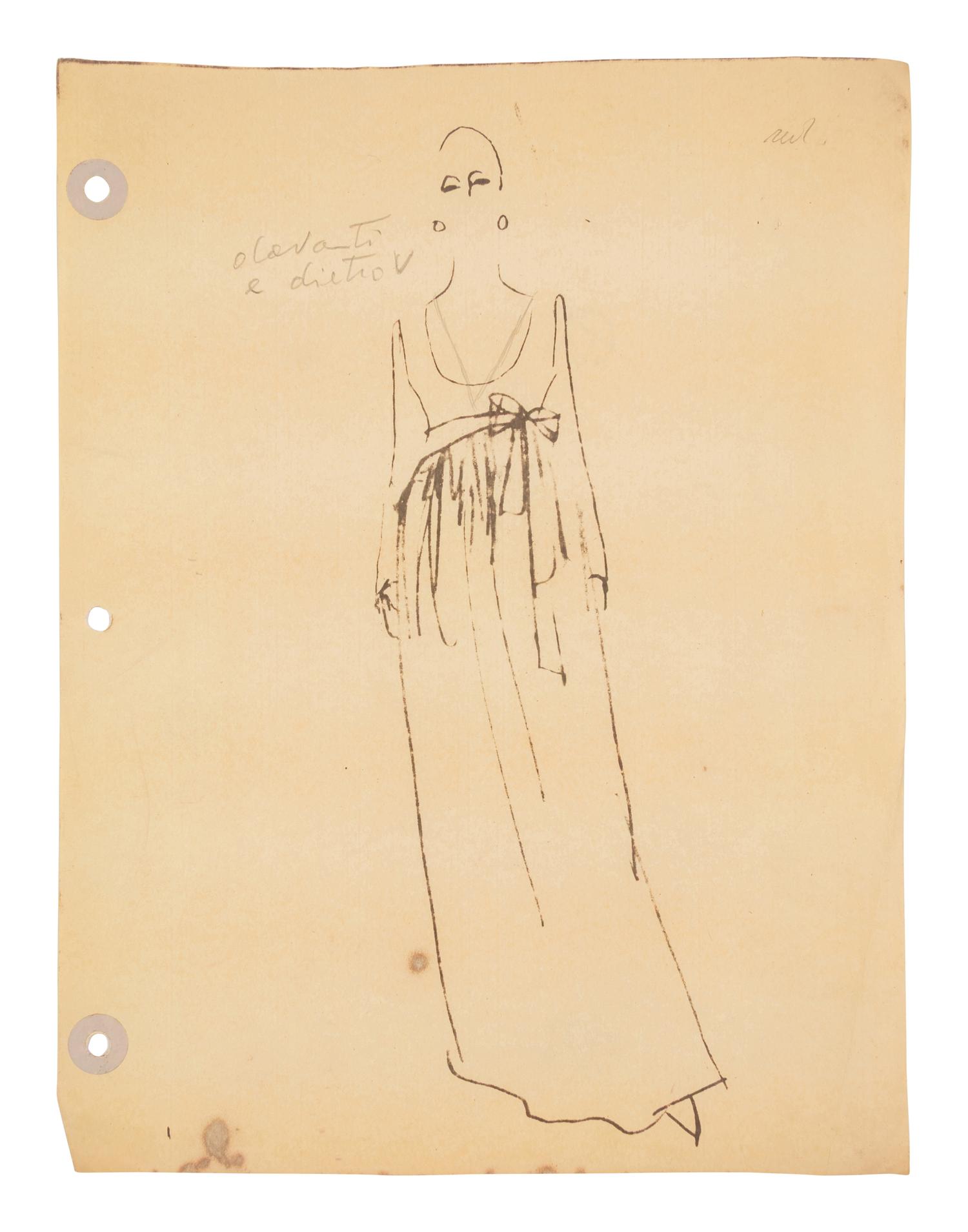 A Large Group of Norell Fashion Sketches