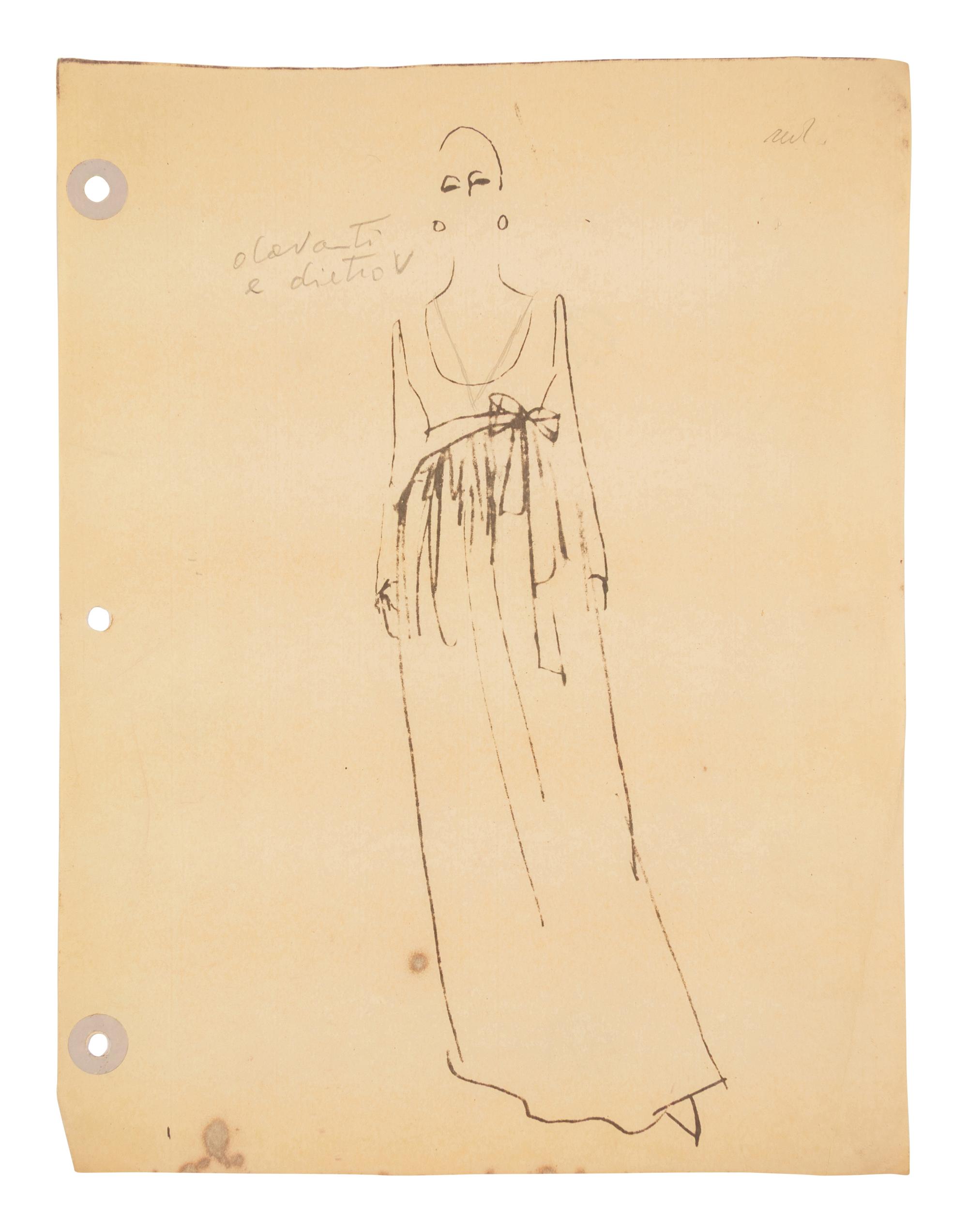A Large Group of Norell Fashion Sketches