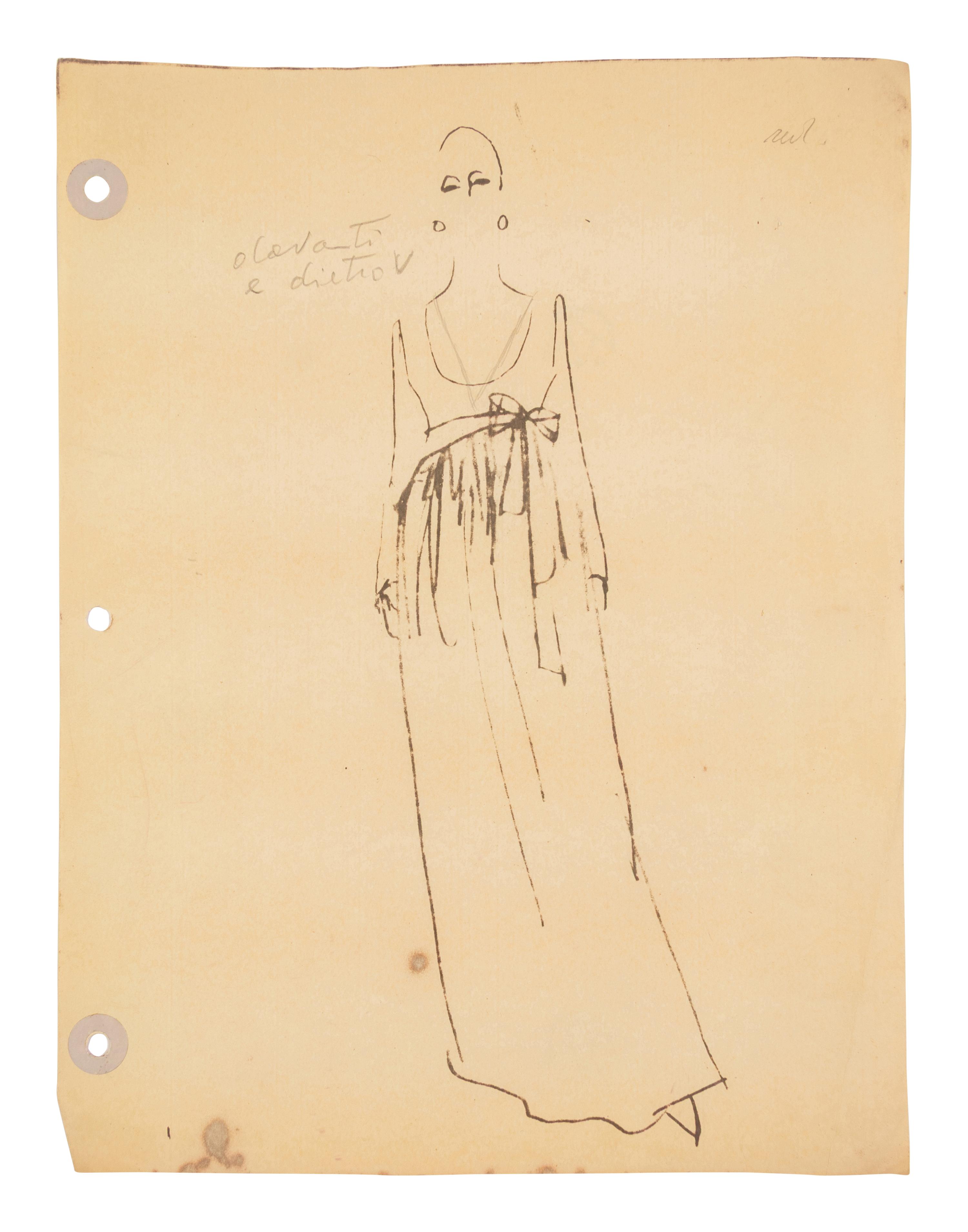 A Large Group of Norell Fashion Sketches