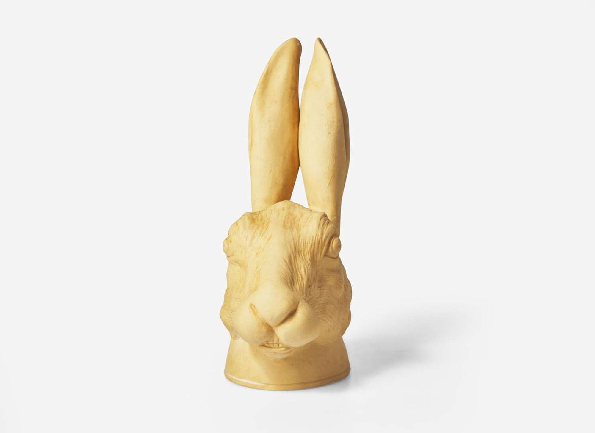 A Wedgwood & Bentley Caneware Rabbit Head Stirrup Cup, UK, 1770s