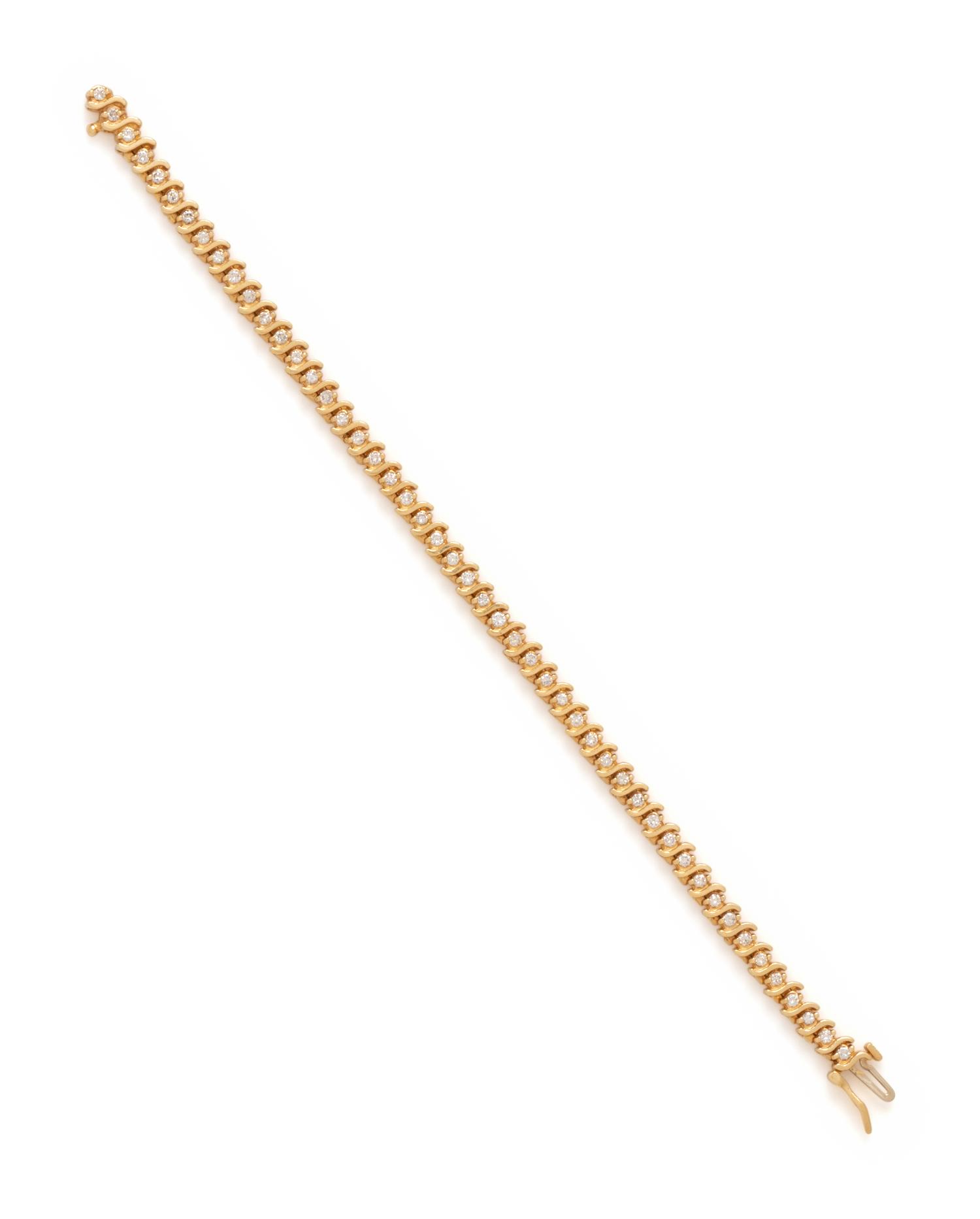 YELLOW GOLD AND DIAMOND BRACELET