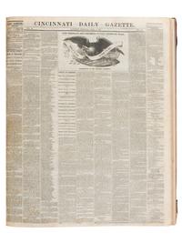 [CIVIL WAR]. Cincinnati Daily Gazette . 318 issues in 2 bound volumes. [ With :] Springfield Weekly Republic . 122 issues. Springfield, OH, 1864-1865. and Lancaster Gazette . 95 issues. Lancaster, OH, 1866-1867.