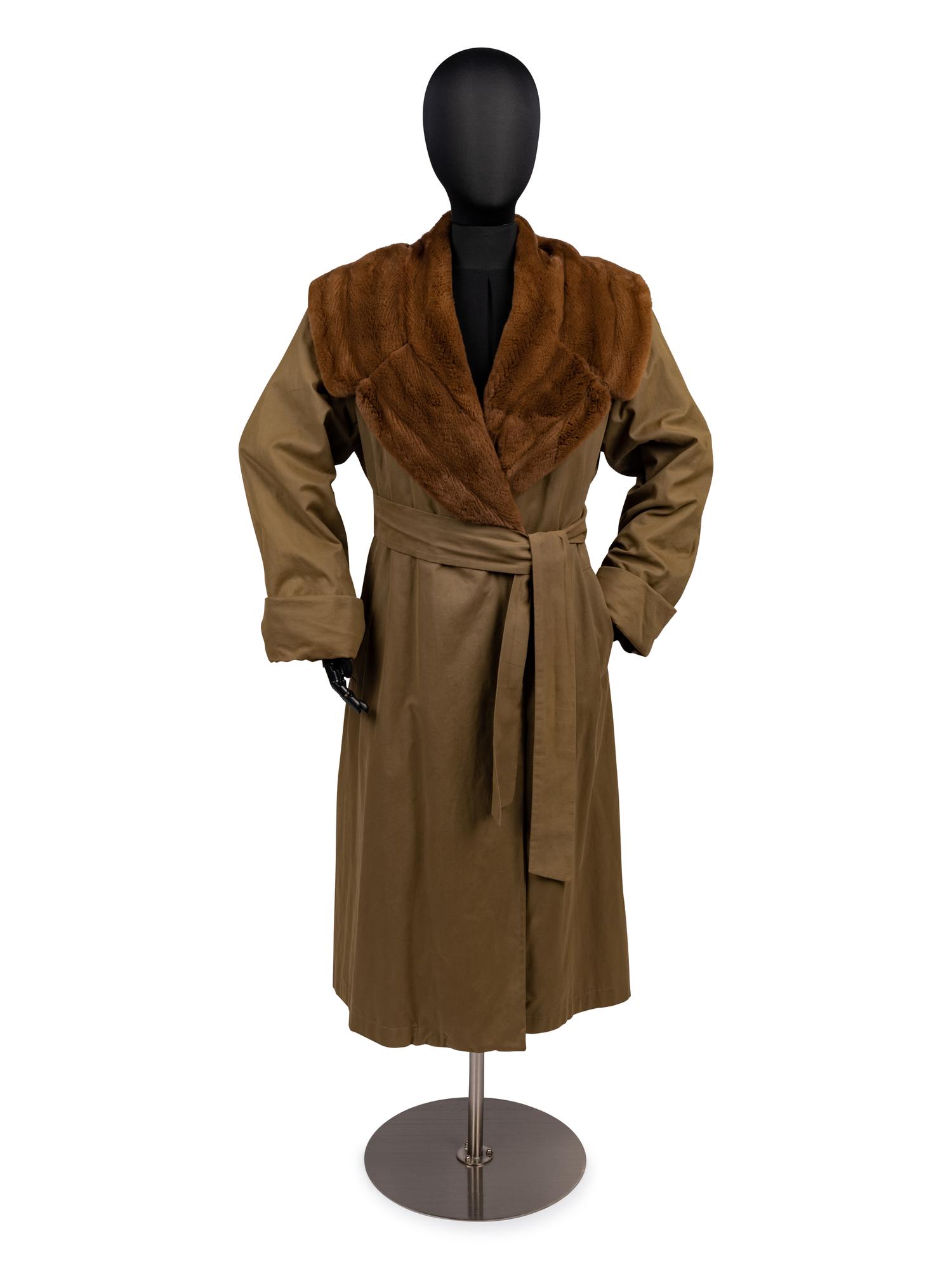 Jil Sander Fur Trimmed Coat, 1990s