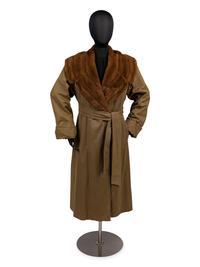 Jil Sander Fur Trimmed Coat, 1990s