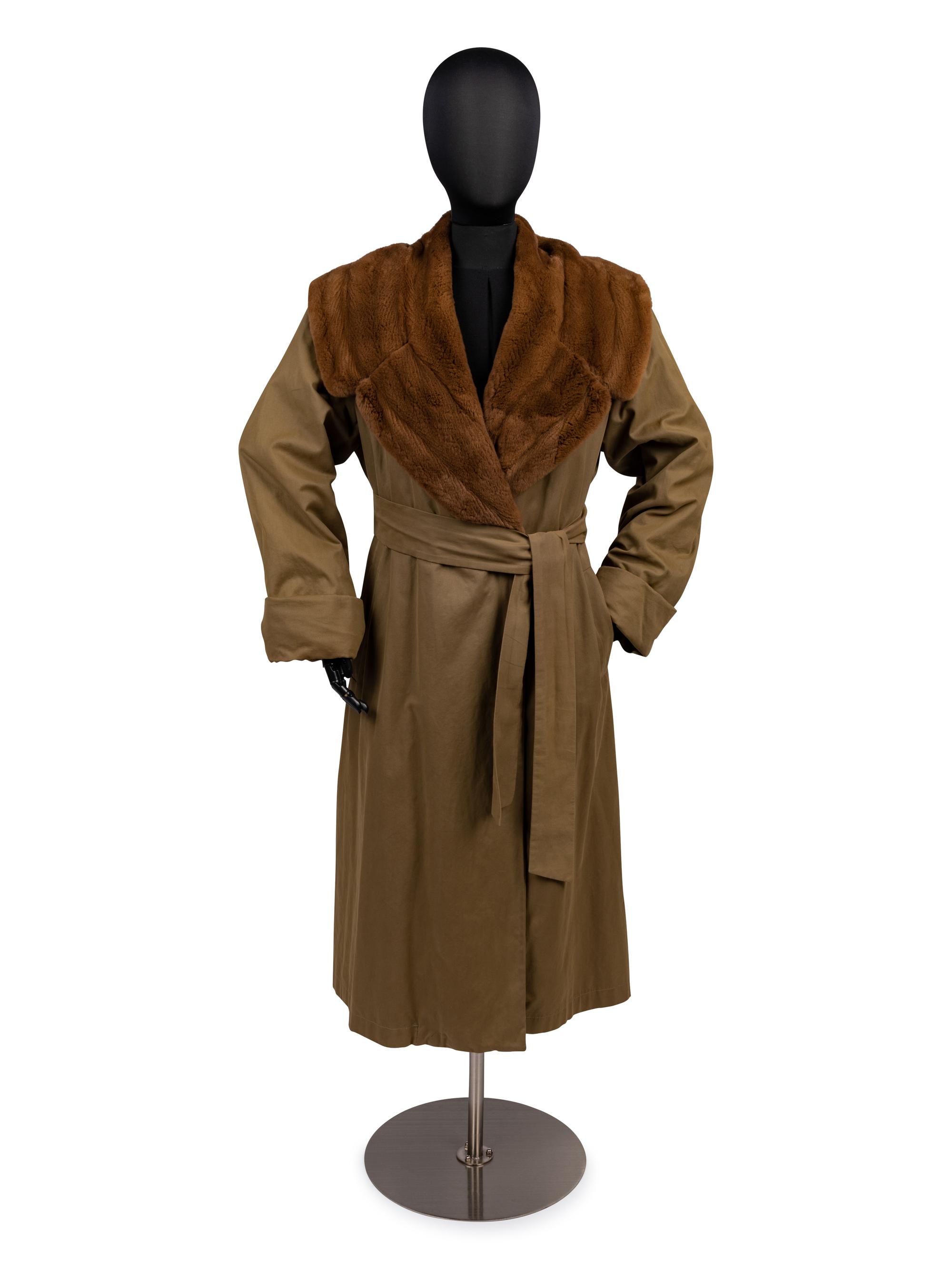 Jil Sander Fur Trimmed Coat, 1990s