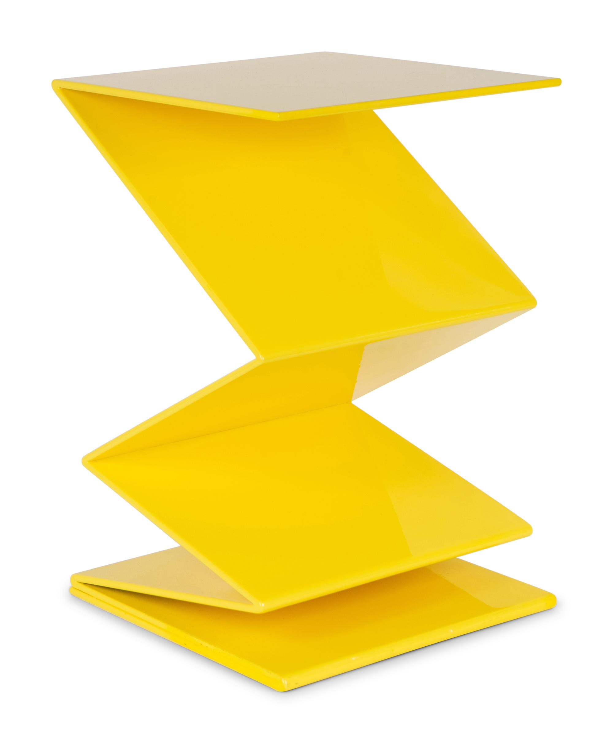 A Contemporary Yellow Zig Zag Table — 20TH CENTURY