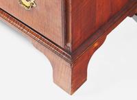 A Chippendale figured maple chest of drawers, New England, late 18th century
