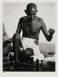 Gandhi Spinning Thread, 1946; printed 2010
