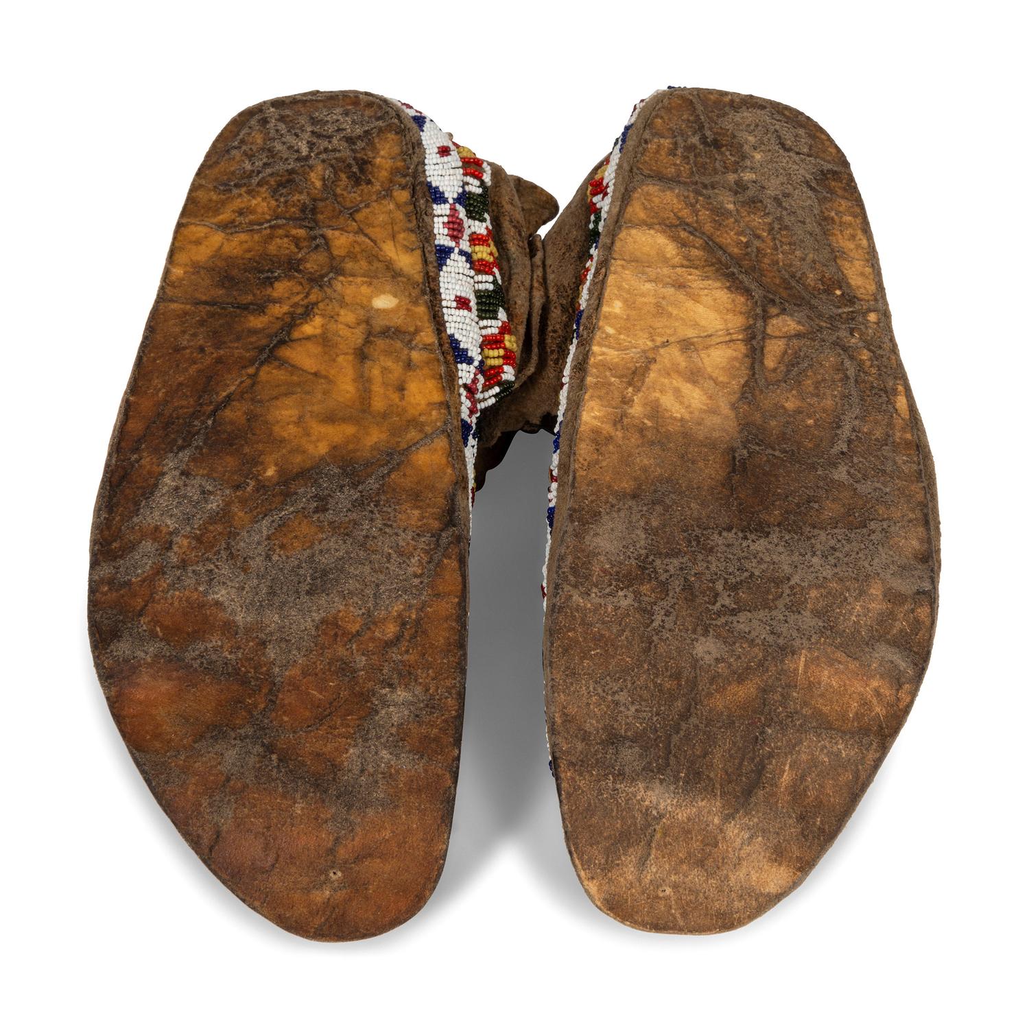 Sioux Beaded Hide Moccasins