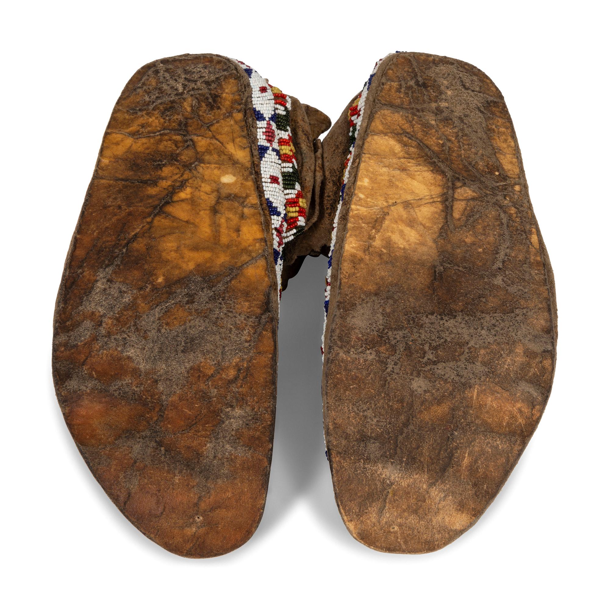 Sioux Beaded Hide Moccasins