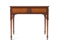 An Adam Style Mahogany Drafting Table, Height 31 x width 37 x depth 23 3/4 inches.