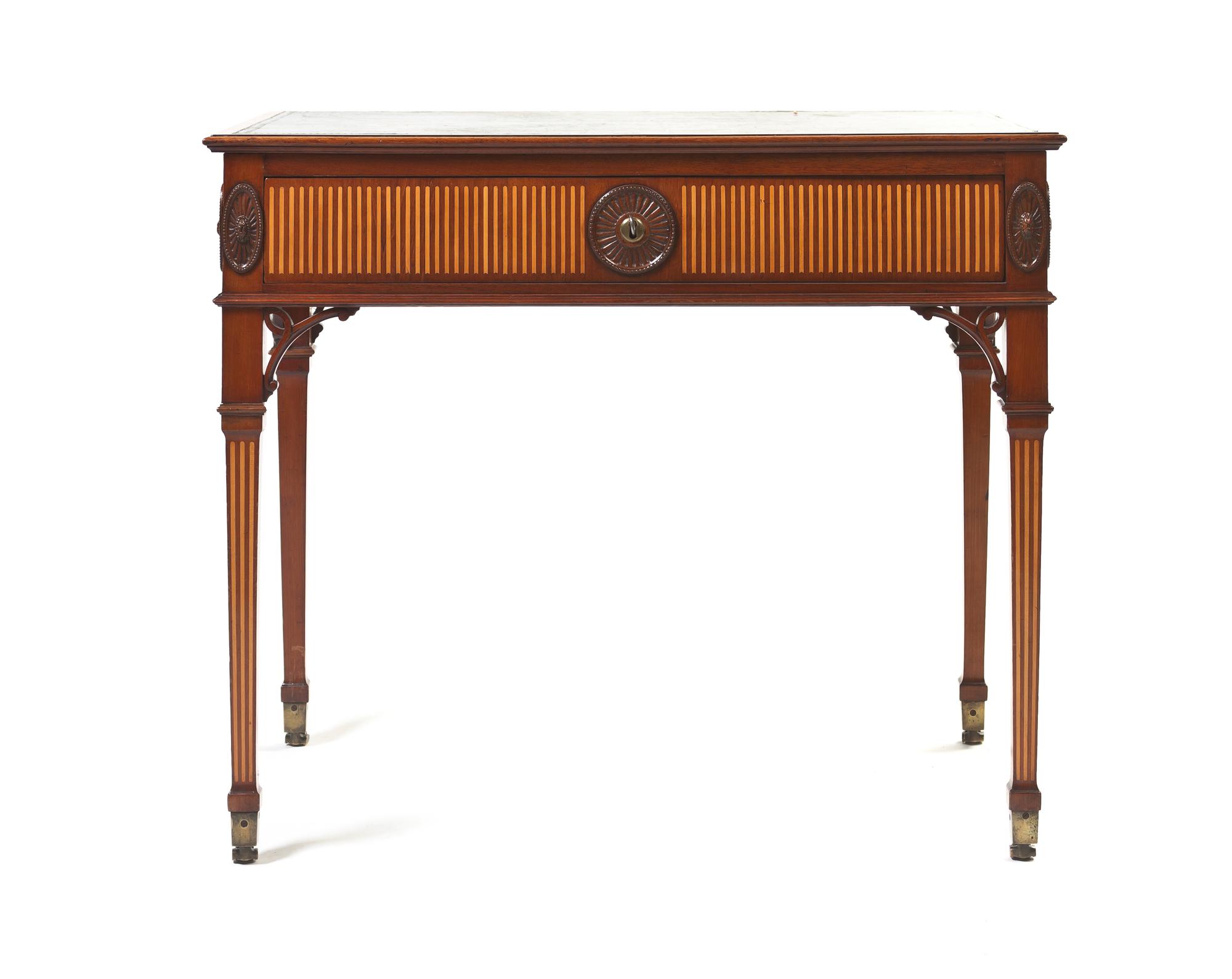 An Adam Style Mahogany Drafting Table, Height 31 x width 37 x depth 23 3/4 inches.